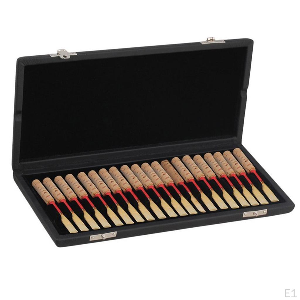 Black PU Leather Oboe Reed Case Box for 20 Woodwind Instrument Parts