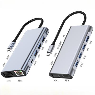 TypeC Hub with Ethernet USB Splitter for MacBook Pro Multi Port Adapter