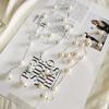 Elegant Women Pearl Belt Adjustable Metal Chain Belt Fashion Simple Thin Skinny Waistband Lady Dress Decorative Jewelry