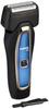 Rozenstar Electric AC Fast Black Blue SR-949 Men's Shaver, 3-Blade, Double-Edge Trimmer, Waterproof, IPX6, Powered, Charging, &