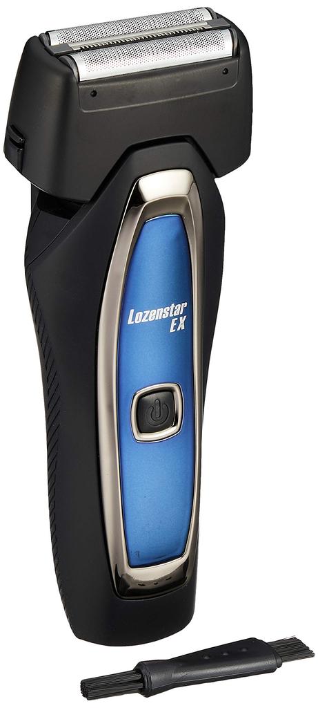 Rozenstar Electric AC Fast Black Blue SR-949 Men's Shaver, 3-Blade, Double-Edge Trimmer, Waterproof, IPX6, Powered, Charging, &