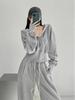 2026 Early Autumn Slimming Fashionable Hooded Sweatshirt & Wide-Leg Pants Set for Women