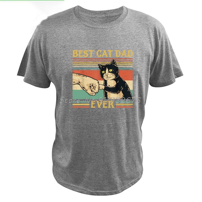 Best Cat Dad Ever Paw Fist Bump Fit TShirt Vintage Retro Gift Unisex Premium T Shirt Unisex Cotton Tees Streetwear Harajuku Clothes