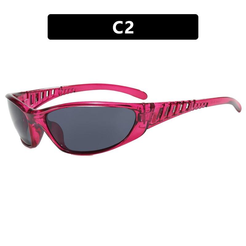 

Y2K Punk Sports Sunglasses For Men Women Future Sense Integrated Sun Glasses Brand Designer Vintage Shades UV400 Fashion Goggle красный