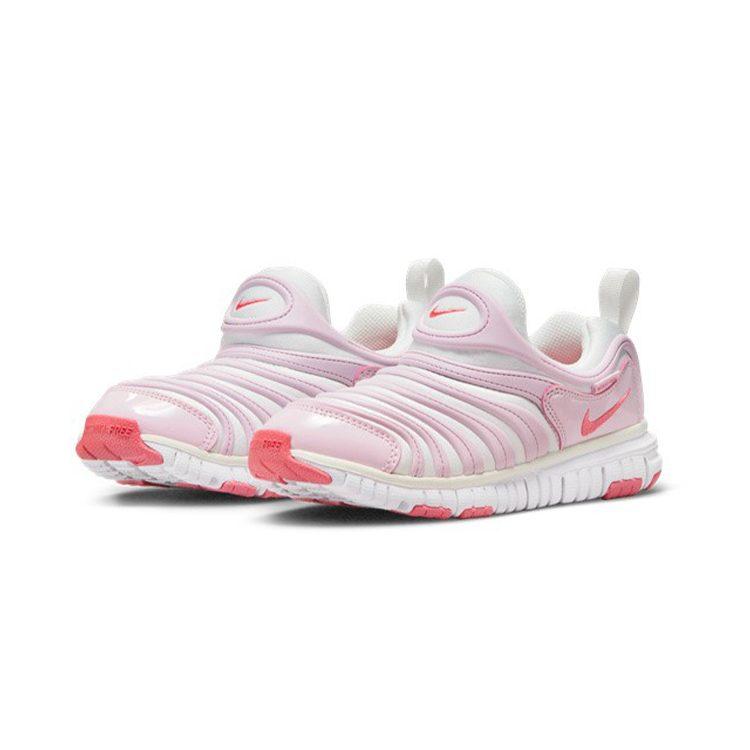 Nike Dynamo Free Caterpillar Cushioning Abrasion Resistant Support Low top Kids Lifestyle Shoes Pink Kids' 343738-100