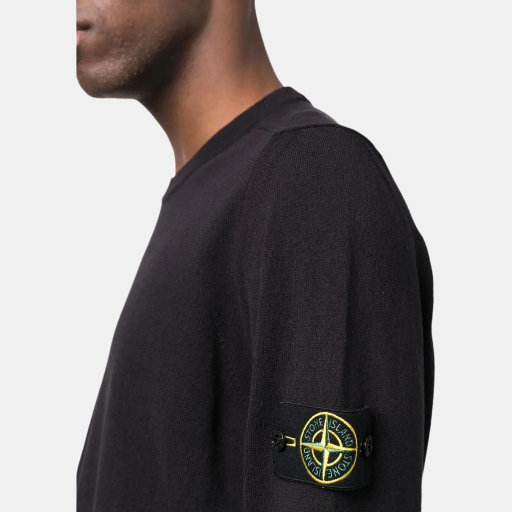 STONE ISLAND Logo Crew Neck Long Sleeve Sweatshirt Men Sweatshirt Navy-Blue K1S1551000-62S00B9-V0020