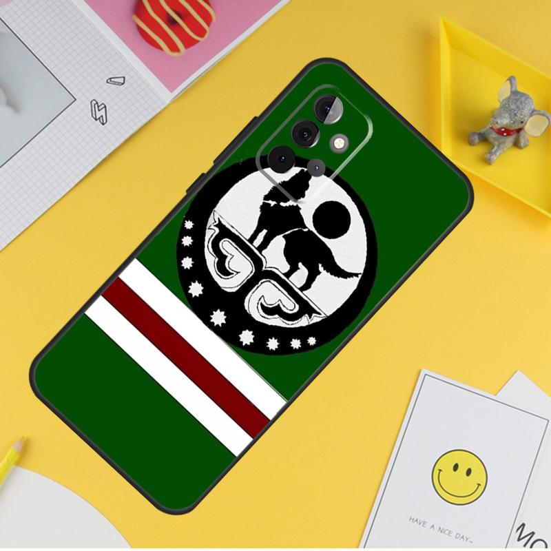 Чехол с флагом Чечни, чехол с чеченским волком для Samsung Galaxy A55 A35 A25 A15 A51 A71 A12 A32 A52 A13 A33 A53 A14 A34 A54, чехол