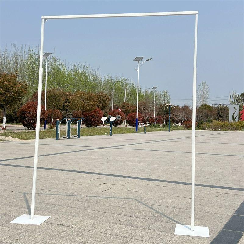 Golden Wrought Iron Wedding Arch Telescopic Stand for Stage Decoration