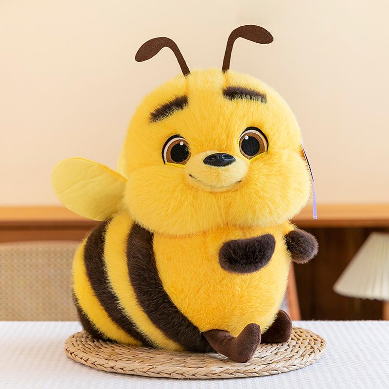 Cartoon Big-eyed Little Bee Stuffed Toys Children's Comfort Doll Birthday Gift Event Props Home Decorations