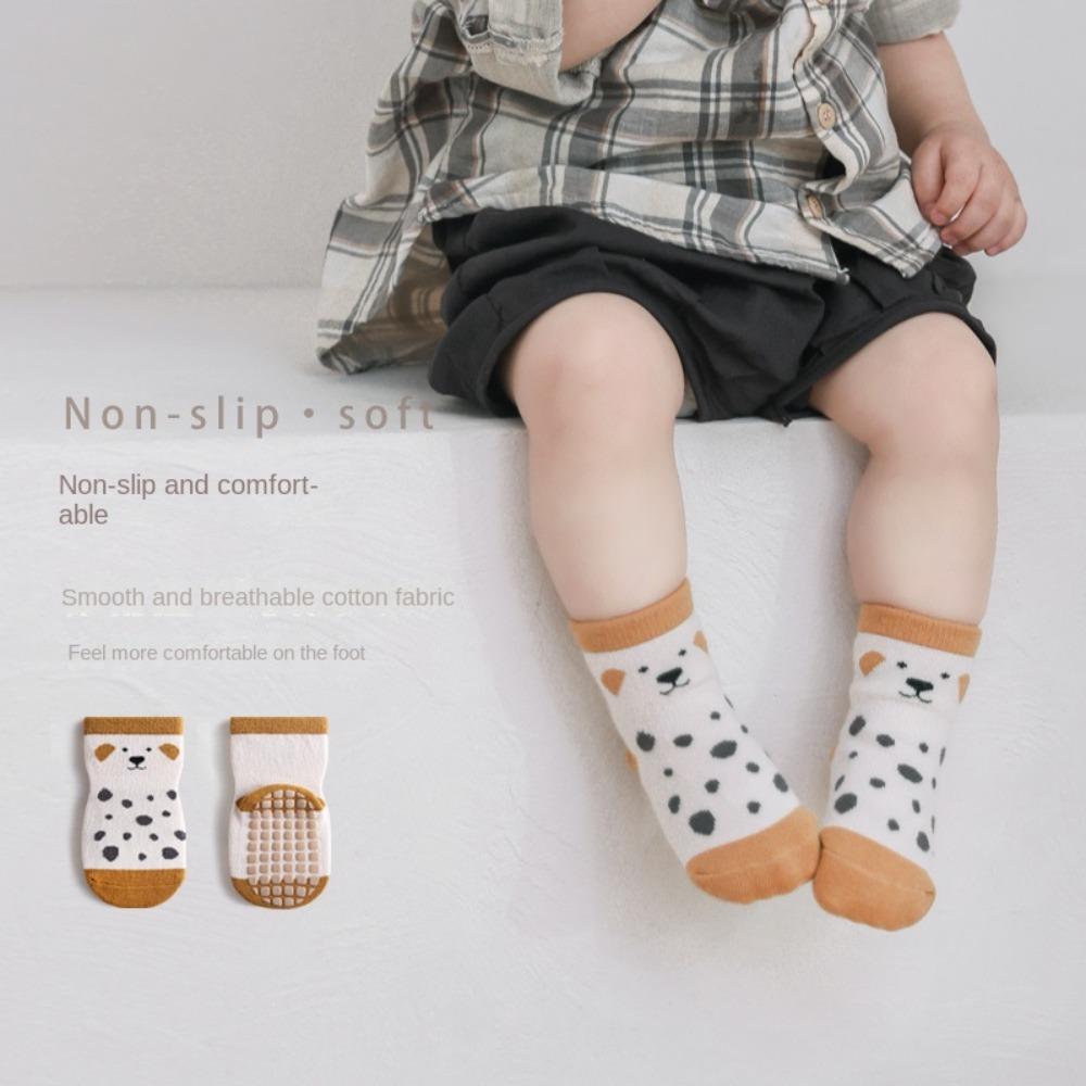 

5 pcs Cartoon Animal Floor Socks Cotton Mid Length Socks Practical Baby Socks Infant L-4