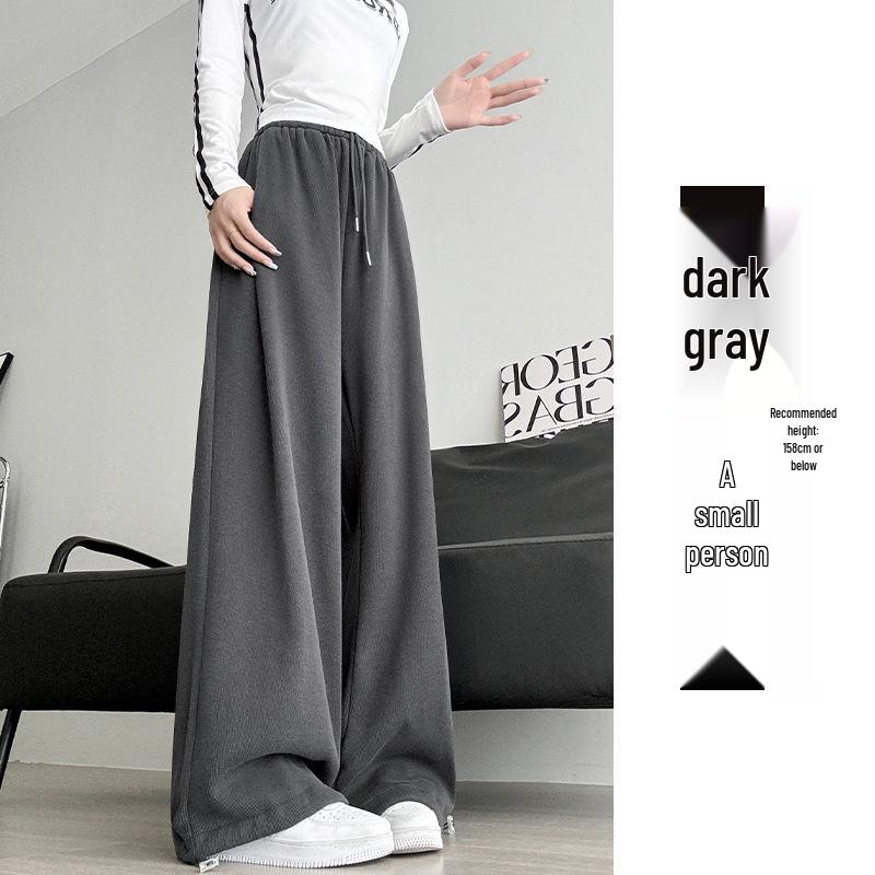 Women's 2024 Winter Fleece-Lined American Style Sweatpants - Slimming Loose Fit, Straight & Wide Leg Joggers