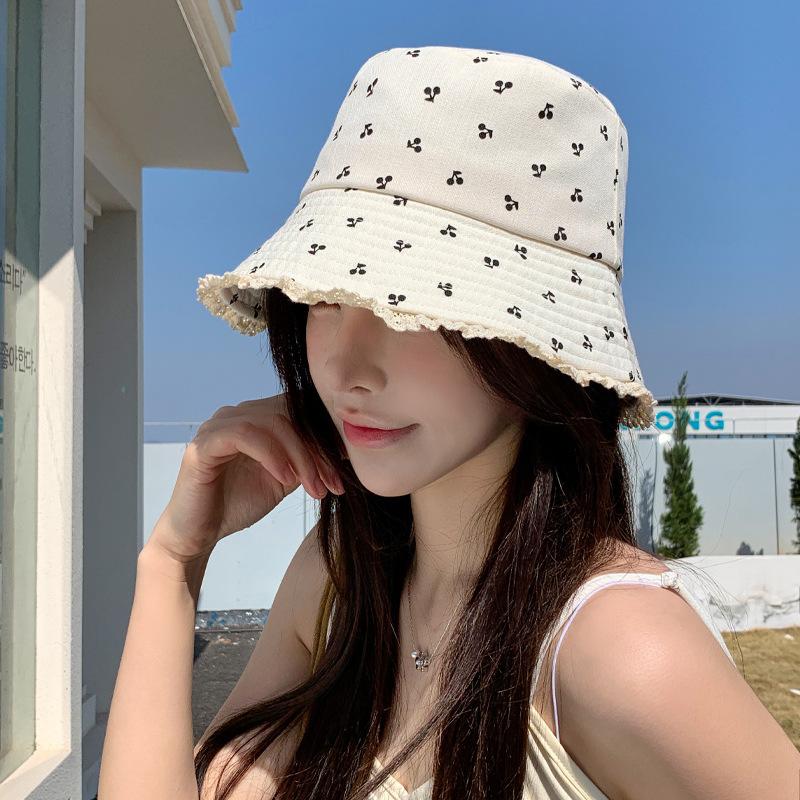 Fashion face small lace fisherman hat children outdoor leisure sunshade sunscreen hat summer versatile sun hat