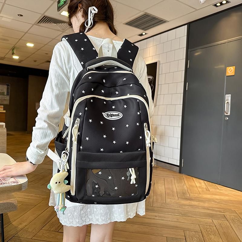 Schoolbag One Star Pain Bag Student School Bag Lightweight Backpack College Student Large Capacity High School Junior High School Backpack
