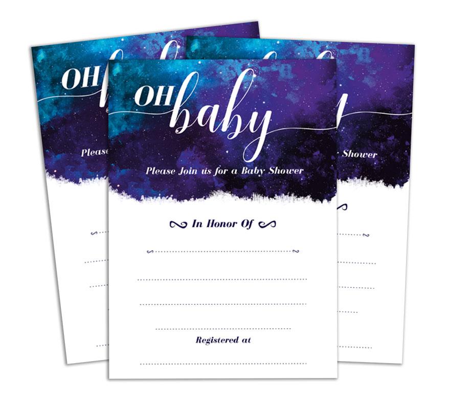Darling Souvenir Baby Shower Invitation Card 28 Pcs Fill or Write In Blank Invites Printable Party Supplies