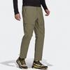 Adidas Loose Logo Letter Zip Sweatpants Men Bottoms Trace-Green GR9973