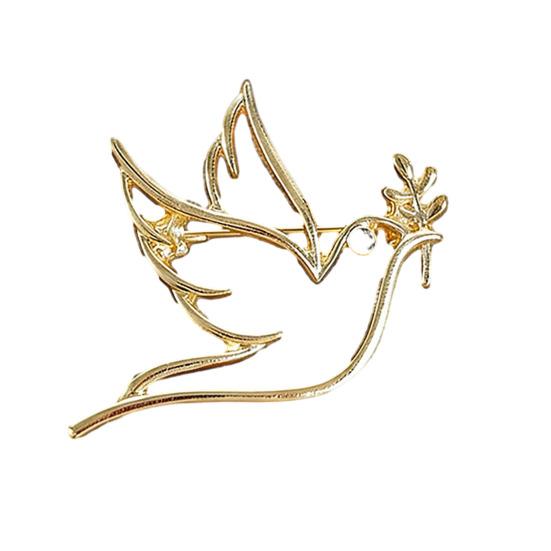 Broche de Aleación para Mujer Forma de Flor de Rosa Hueca Pin de Solapa Trajes Abrigos Bolsos Bufandas Insignia Accesorio Versátil