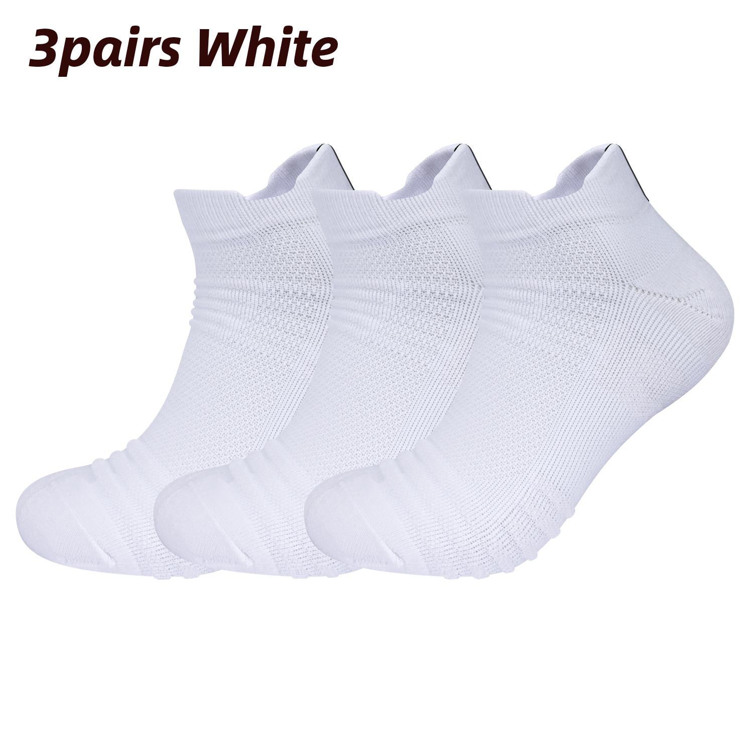 

3 Pairs Terry Loop Sports Socks – Breathable Mesh, Cushioned & Moisture-Managed for Running, Hiking, Basketball One Size