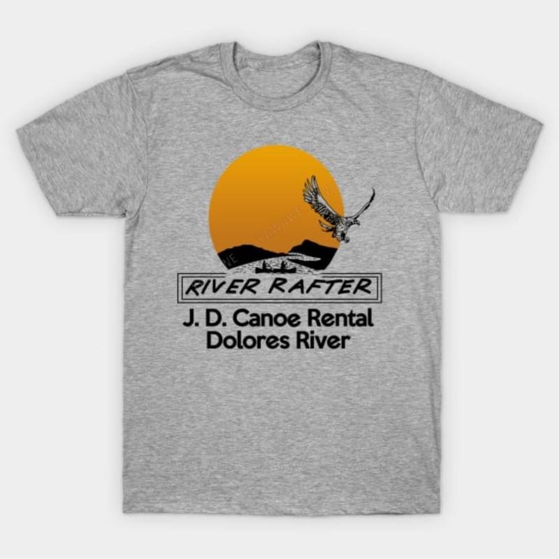 

New fashion brand teeshirt cotton tshirt JD Canoe Rental T Shirt male Oversized short sleeve black top unisex casual teeshirt S