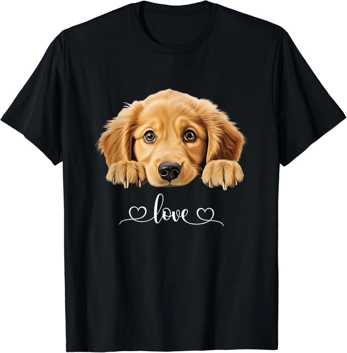 Cute Dog Graphic Love Golden Retriever Puppy Dog Gift Unisex T-Shirt 4XL