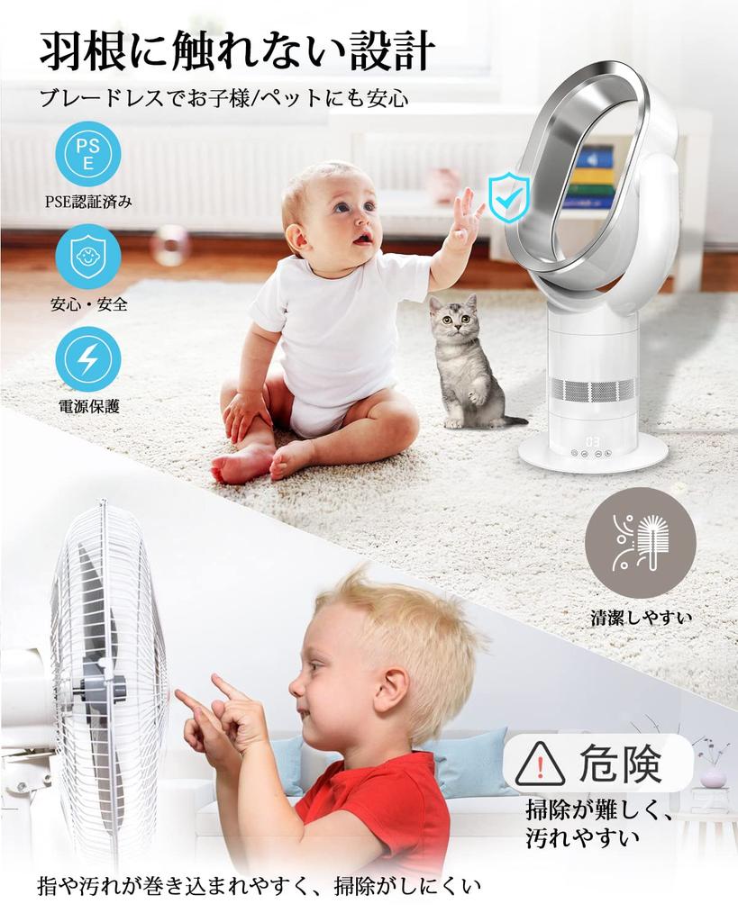 LAOGOT Electric DC Splashless Tower 10 Levels of Air Volume Adjustment Air Volume with One Adjustable Left and Cut Remote Control Gentle Energy Easy
