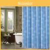 Elegant Mediterranean Blue Printing Shower Curtain With Hooks For A Stylish Bathroom Decor
