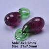 15pcs Mixed Glass Pepper Cherry Cabbage Pendants For Jewelry Making Supplies Red Apple Fruit Charm Pendant DIY Keychain Material