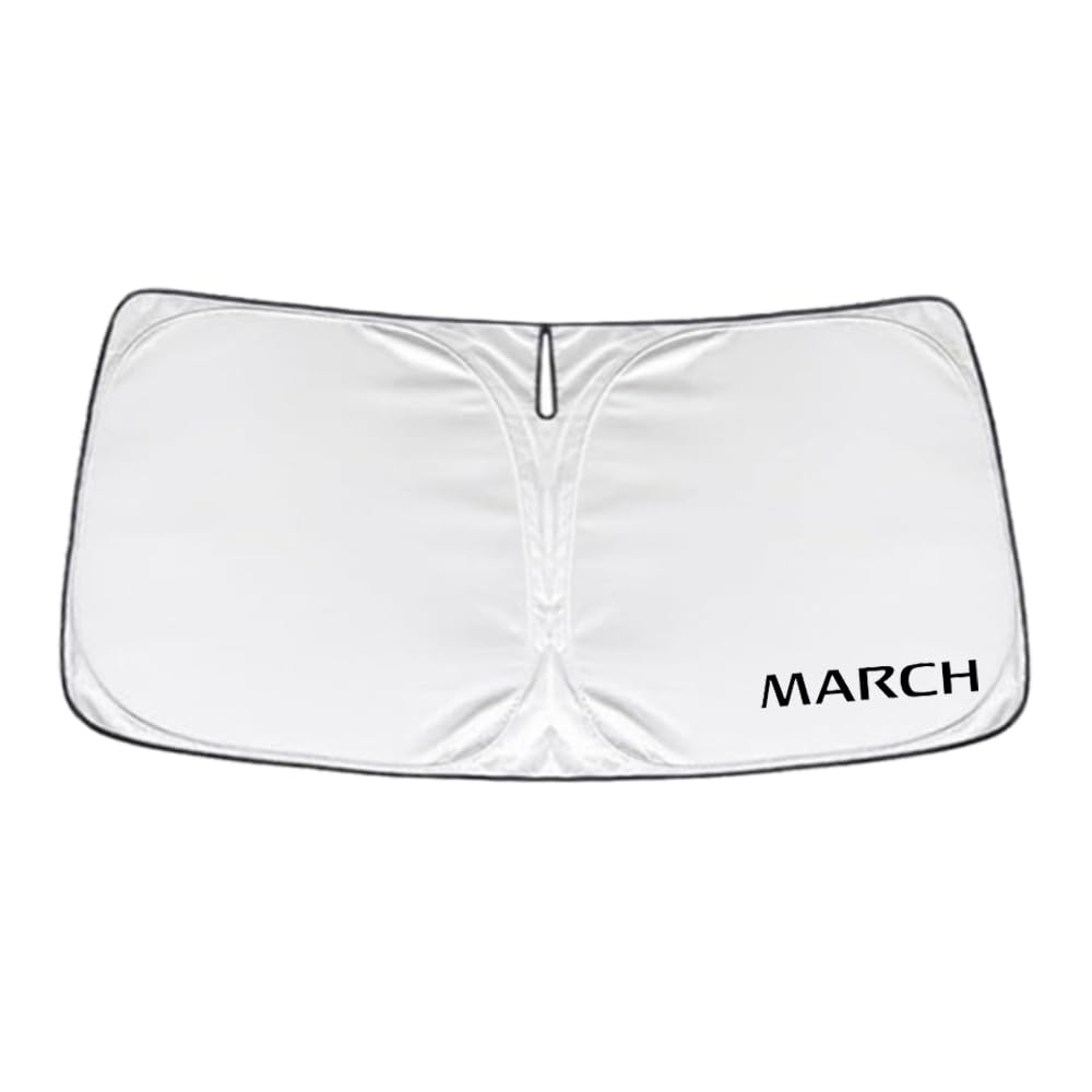 

SAWAKAKI Солнцезащитный козырек на лобовое стекло Nissan March серии K13 с логотипом, изготовленным на заказ, защита от солнца, тепла и УФ-лучей, компактное хранение