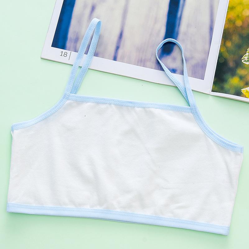 Girls' Cotton Camisole Bra for Ages 8-12 - Breathable Summer Underwear for Medium and Large Children