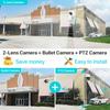 WIFI IP Camera 4K 8MP Dual Lens Security PTZ Camera HD Dual Screen Outdoor AI Auto Tracking CCTV Surveillance Camera iCSee