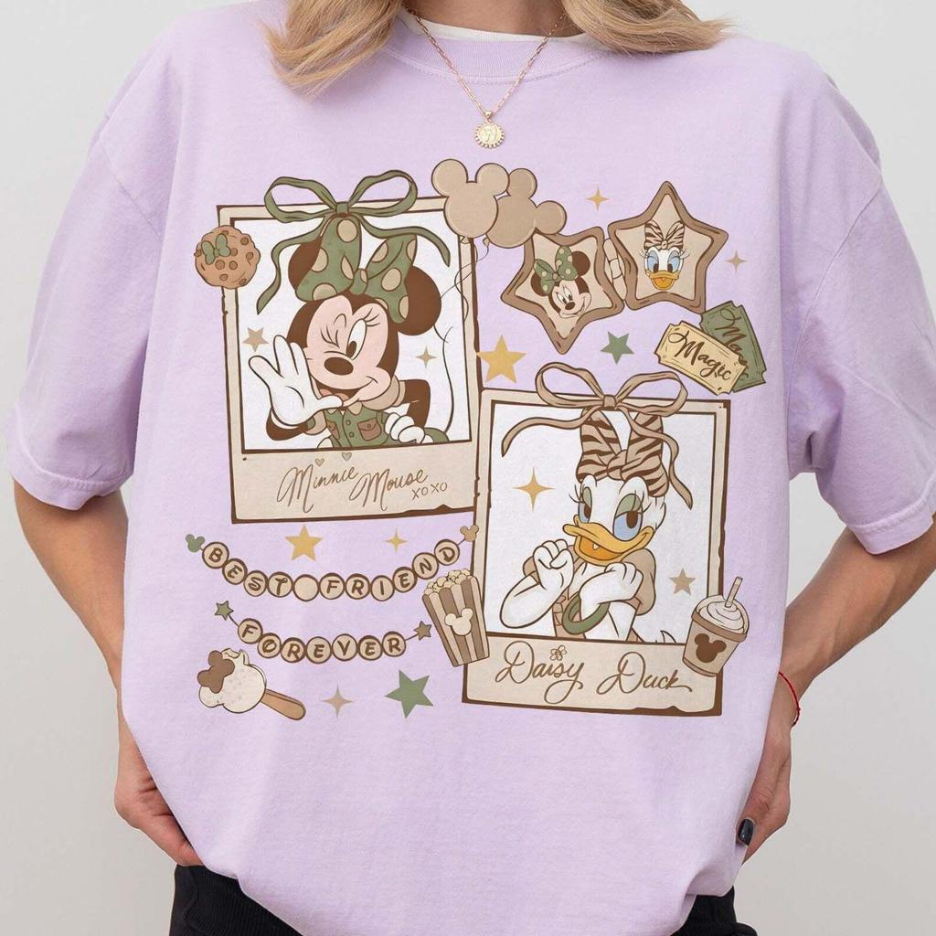 Coquette Bows Minnie and Daisy Safari Shirt, Disney With My Bestie Shirt, Disney Girls Trip, Safari Mode Shirt, Animal Kingdom Safari Shirts