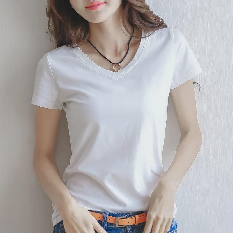 Women's Slim Fit V-Neck Short Sleeve Solid Top - 2024 Spring/Summer Collection