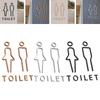 2 Pezzi Segnali WC Uomo Donna Targhe Decorative Senza Foratura Hotel Segnale WC