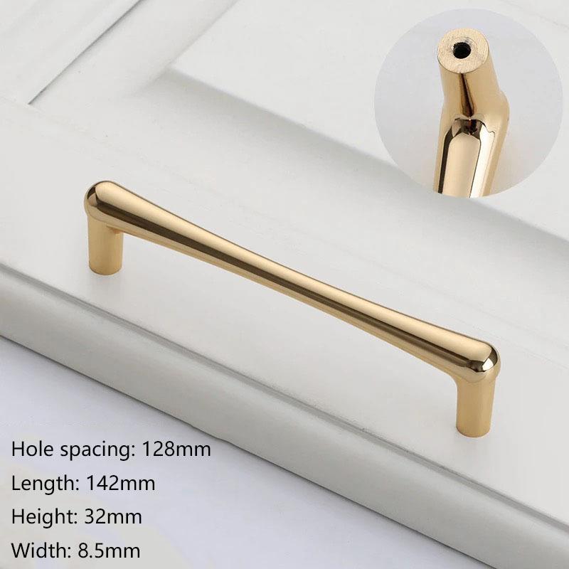 23mm-205mm Modern Cabinet Handle Furniture Hardware Handle Gold Kitchen Cabinet Drawer Knob Handles For Kitchen Cabinets