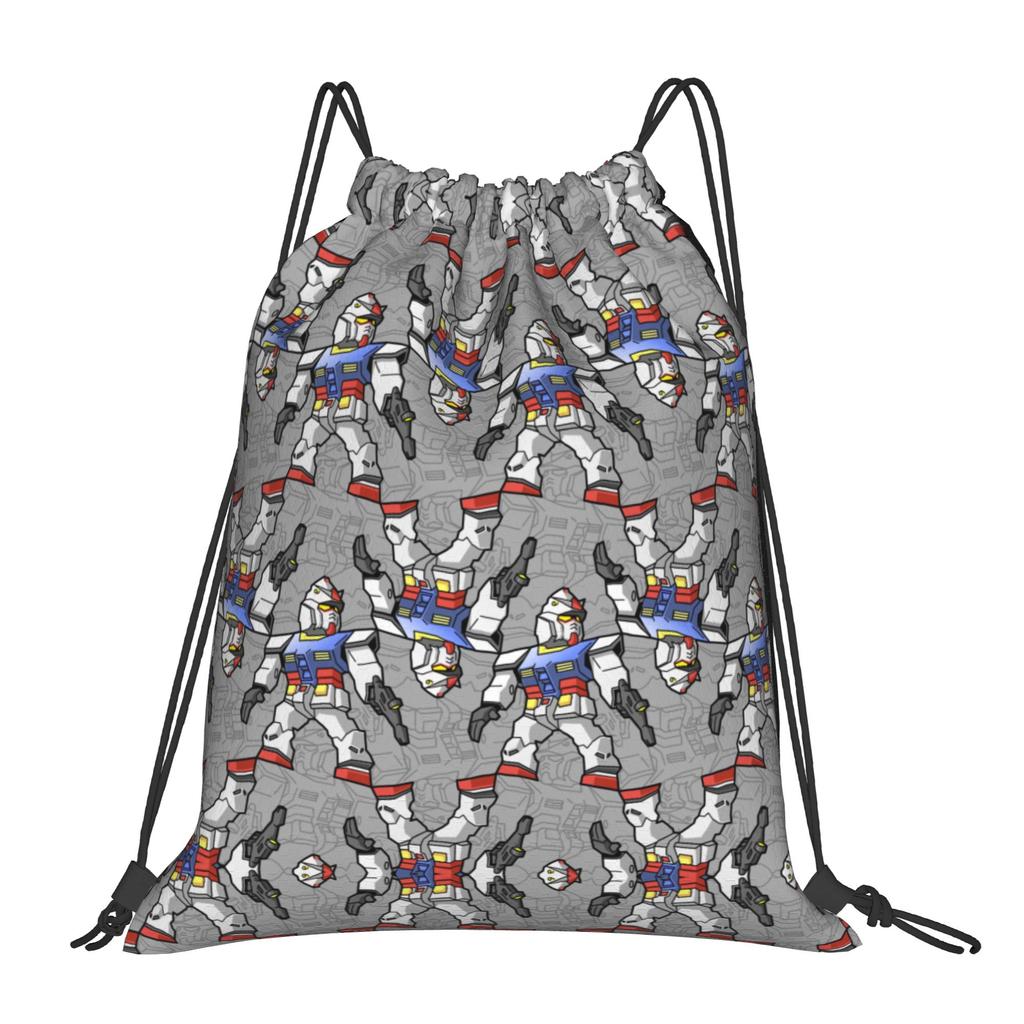 Custom Gundams Drawstring Bag Men Women Foldable Sports Gym Sackpack Anime Shopping Backpacks