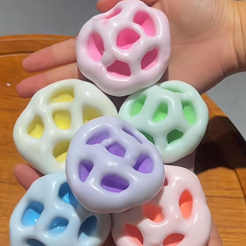 4-Piece Set Of Random Color Glutinous Rice Dough Shaped Hand-Made Stress Balls, Squishy Toy, Stress Relief Ball, Sensory Ball, Stress-Relief Gadget