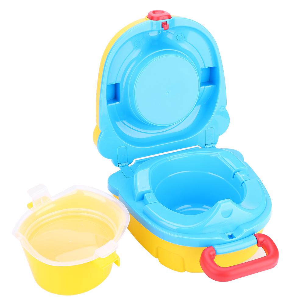 Kids Small Portable Toilet Travel Carry Seat Potty Baby Training Bedpan Yellow