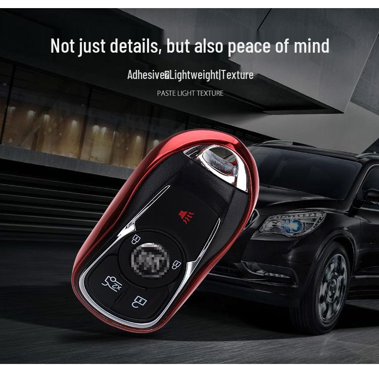 Buick Key Case: Fits LaCrosse, Envision, Verano - TPU Shell Remote Cover with Buckle