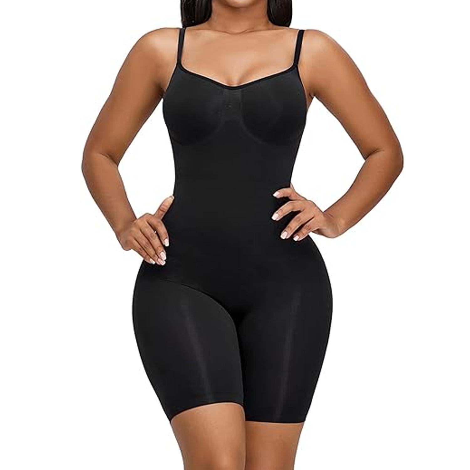 

Женское корректирующее белье боди Tummy Control Faja Seamless Shapewear Butt Lifter Full Body Shaper Slimming Corset S чёрный