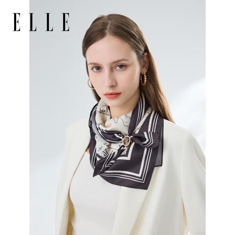 ELLE Paris Hand-painted Mulberry Silk Scarf