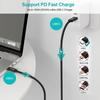 USB3.2 PD100W Type-C C Cable 5A Fast Charging 20GBps High-Speed Data Transfer Nylon Braid Jacket Aluminum Alloy Core Computer