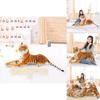 Luxurious Tiger Plush Animal Realistic Big Cat Orange Bengal Soft Stuffed Toy Pillow