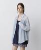 Hane Tencel Striped Sheer Shirt_Air Sky