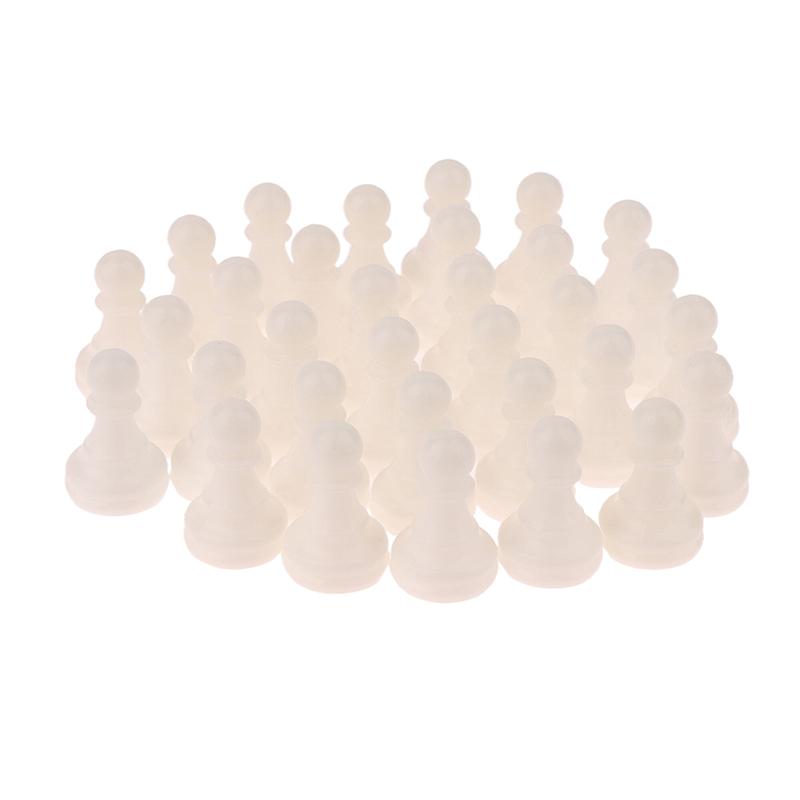 32Pcs 2.5*1.5Cm Chessman Plastic Pawns Checkers Pieces For Games Tabletop Markers Components