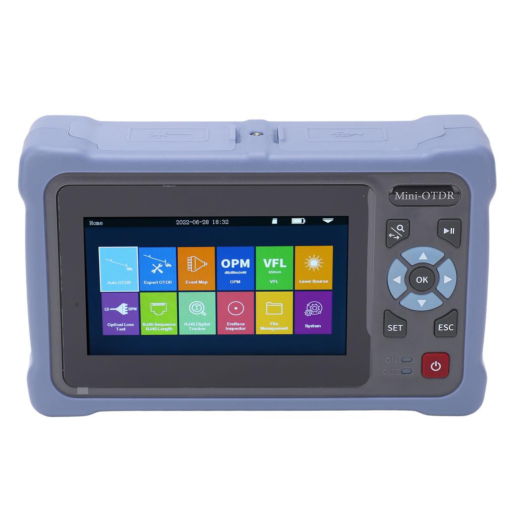 Optical Network Tester OTDR Optical Time Domain Reflectometer 4.3in Touch Screen EU Plug 110‑240V
