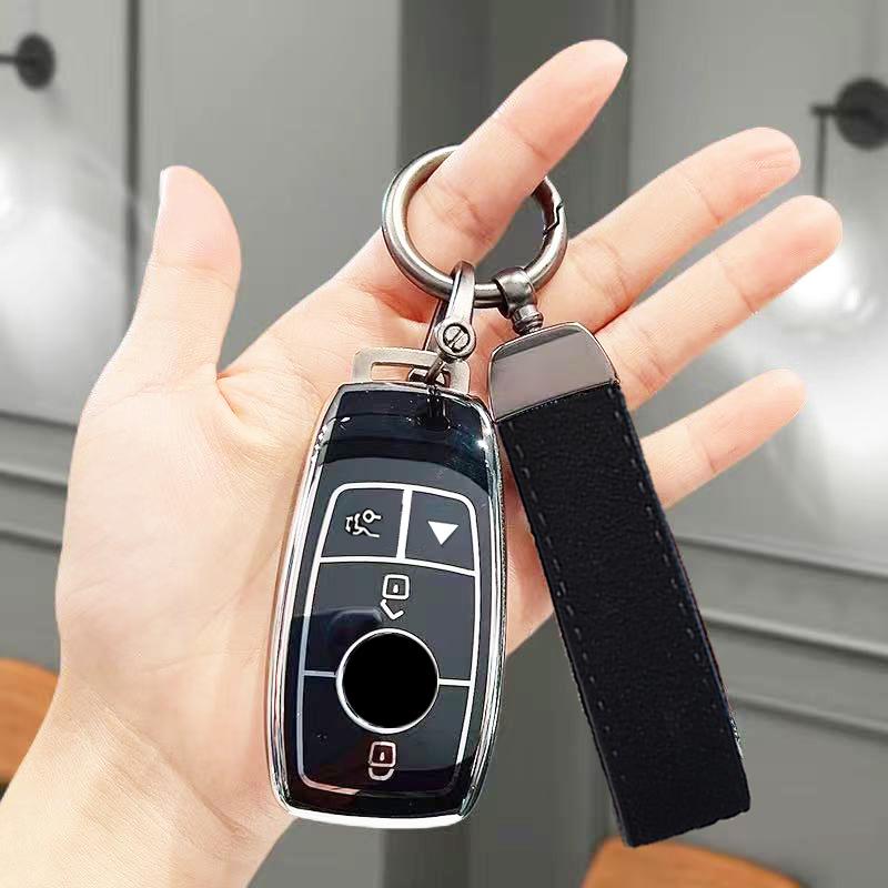 Shell Keychain Tpu Car Smart Key Cover Case For Mercedes Benz Cle W205 W213 W222 X167 W177 A C E S G Class Glc Cla Glb 200