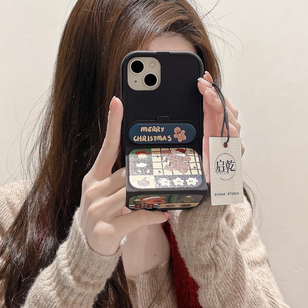 Folding Stand Christmas Dog for IPhone15 Mobile Phone Case for Apple 14/13 Promax Magnetic 16 Cartoon