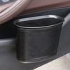 Car Trash Can for Vehicle Faux Leather Hanging Door Storage Bag for Garbage Waterproof Organizer Pouch for Car Interior