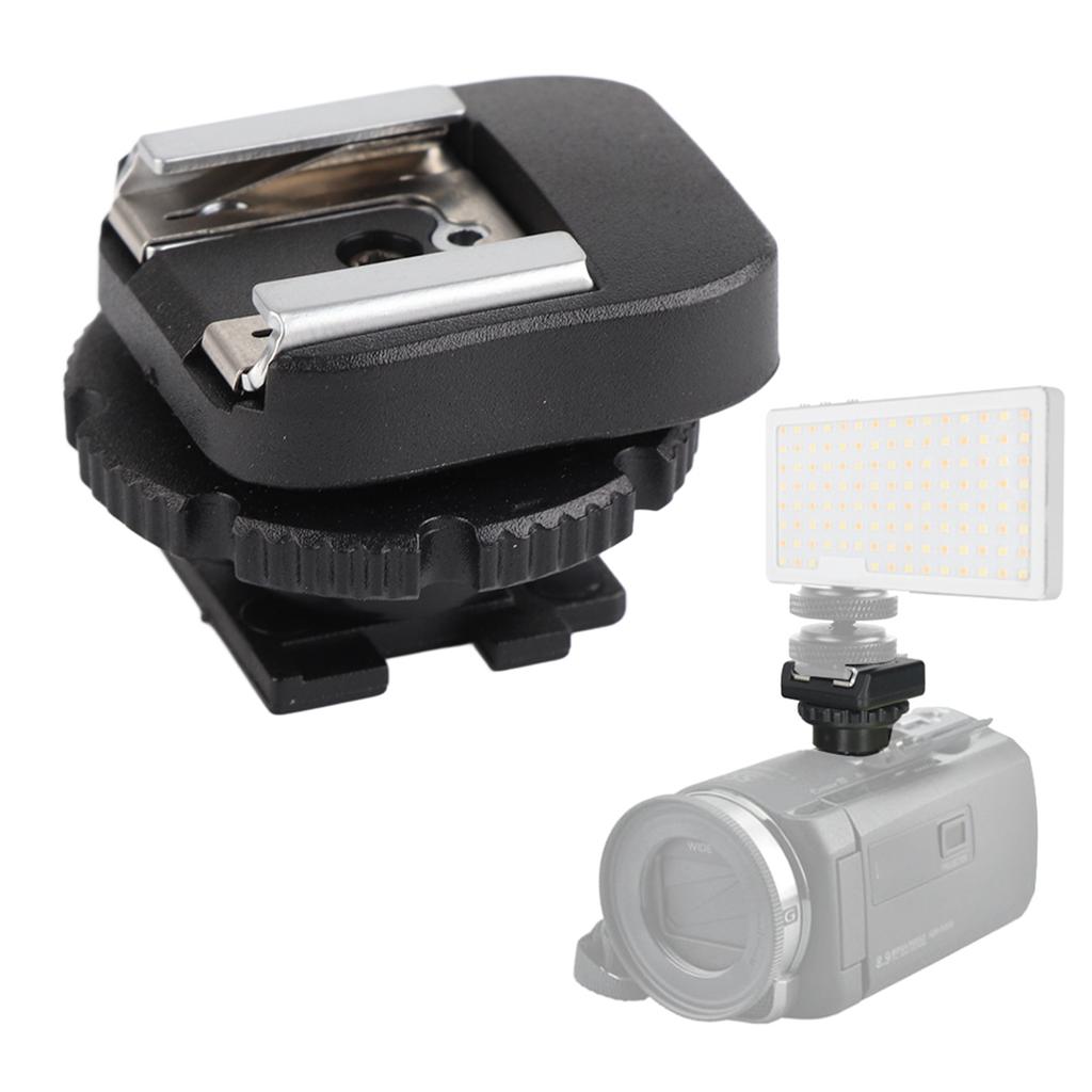 Black ABS CSM‑3 Hot Shoe Adapter Flash Mount Adapters for Camcorder Camera Accessory