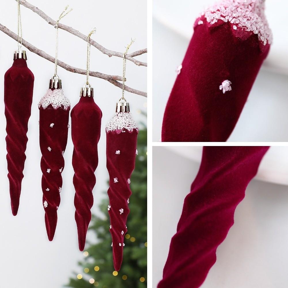 Flocking Flocking Ball Star Christmas Bell Pendant High Quality Christmas Tree Decoration Xmas