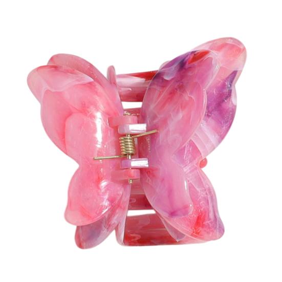 Hair Claw Medium Size Butterflies Shape Acetate Plate Hair Clip Gradient Texture Strong Grip Back Head Hair Claw Hair Accessories